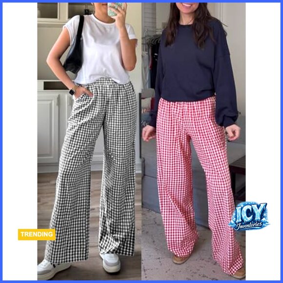 100% Rayon Palazzo Pants Wide Leg High Waisted Lounge Pajama Pants - Picture 6 of 7